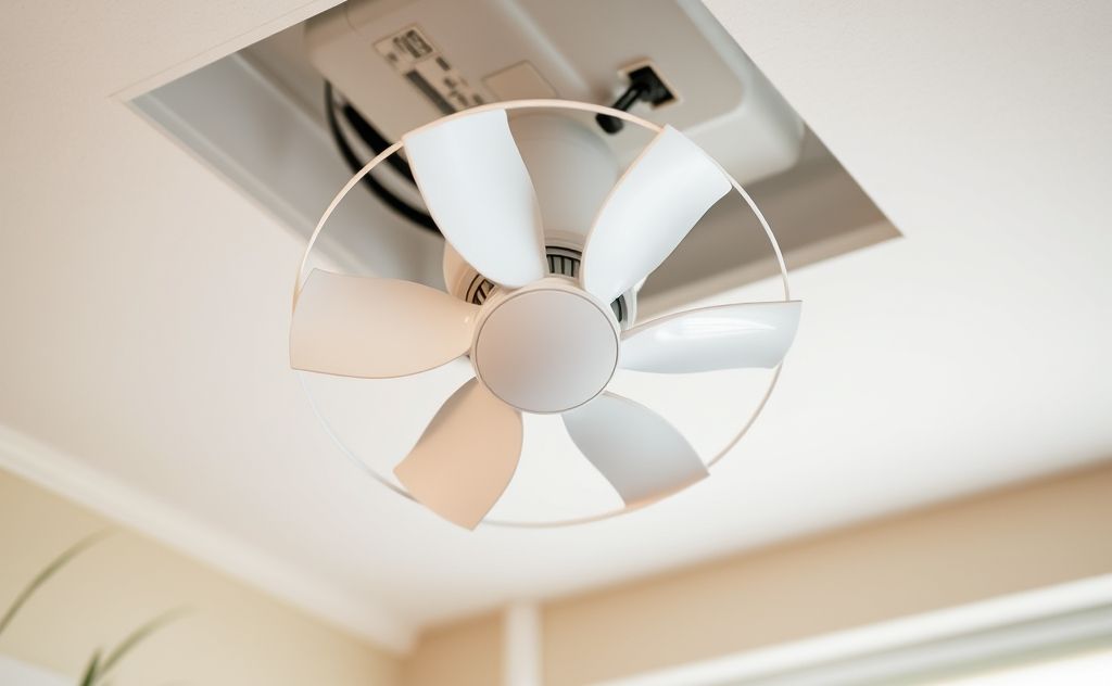 HVAC fan enhancing air flow and comfort indoors
