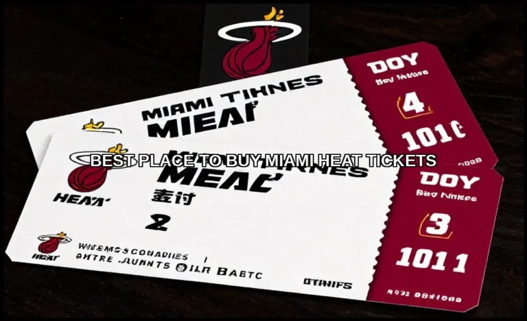 Best place to buy miami heat tickets