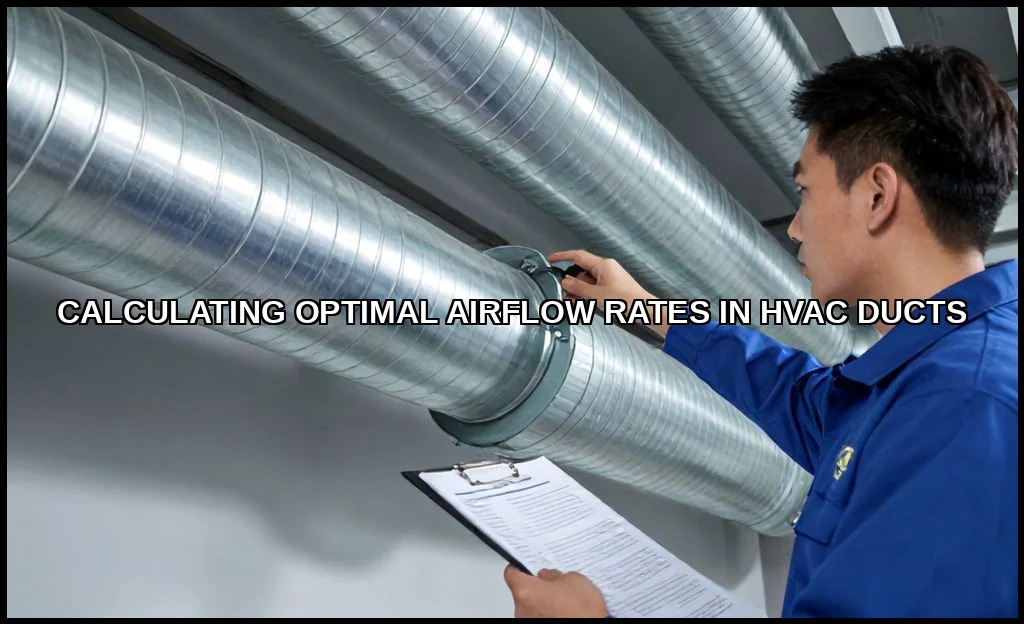 Calculating optimal airflow rates in hvac ducts