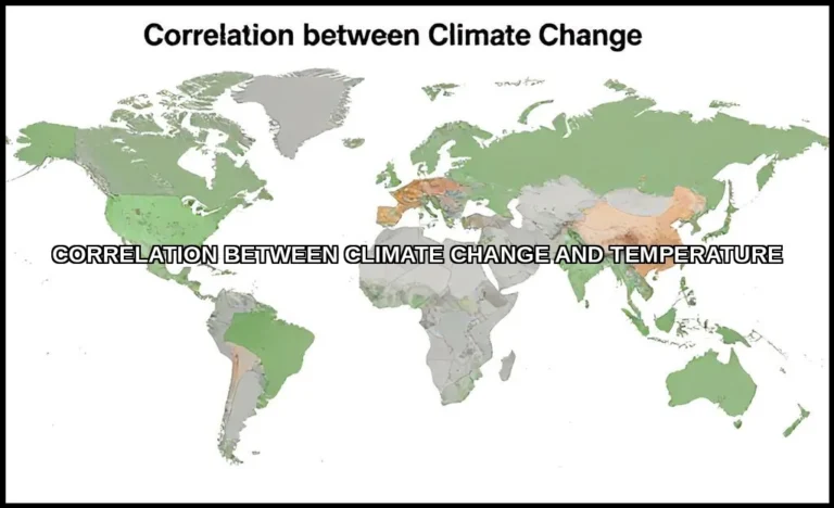 Correlation between climate change and temperature