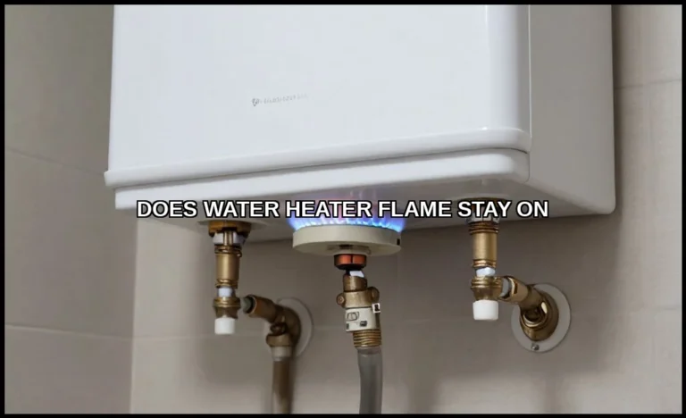 Does water heater flame stay on