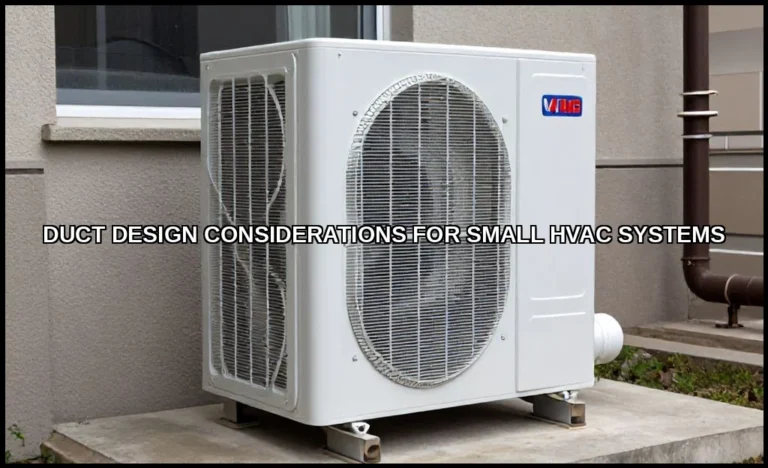 Duct design considerations for small hvac systems