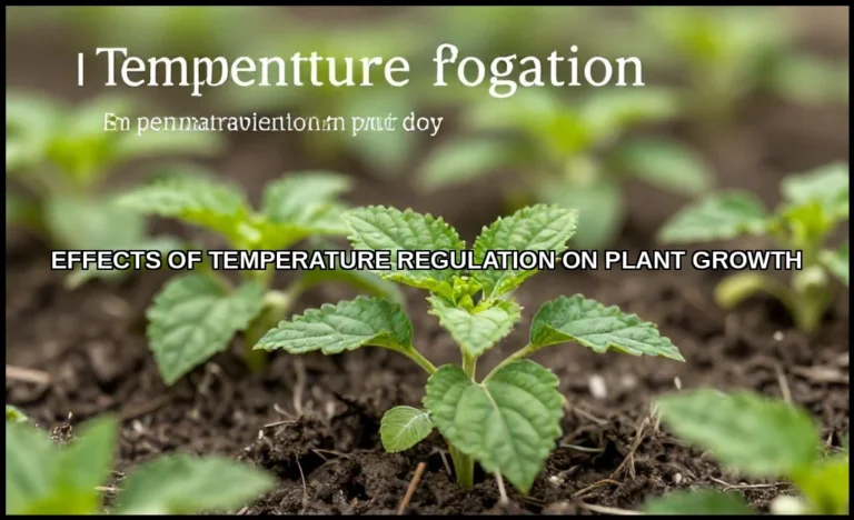 Effects of temperature regulation on plant growth