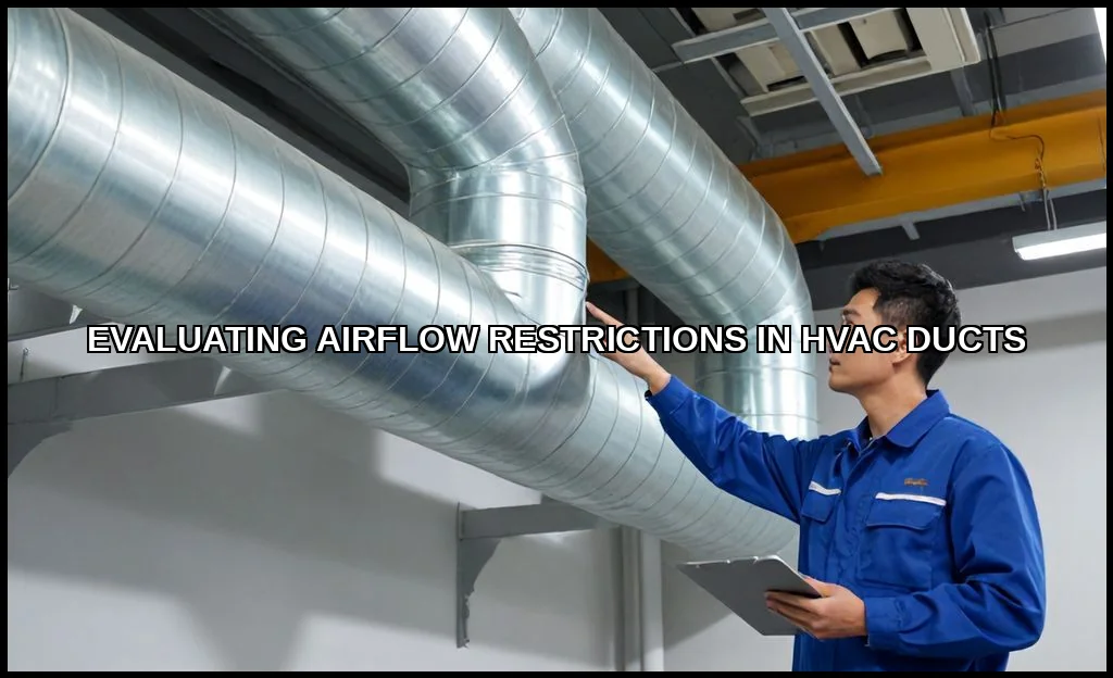 Evaluating airflow restrictions in hvac ducts