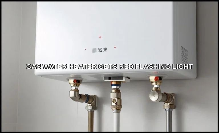 Gas water heater gets red flashing light