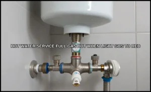 Hot water service full gas but when light gos to r