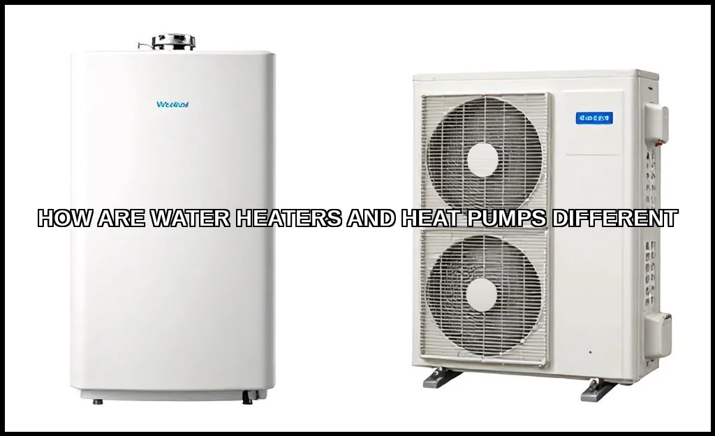How are water heaters and heat pumps different