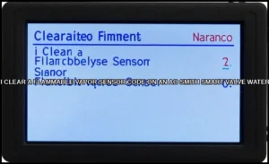 I clear a flammable vapor sensor code on an ao smi