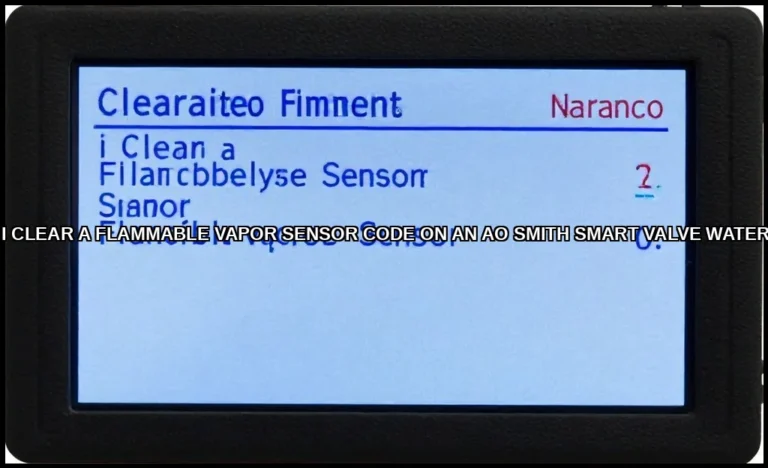 I clear a flammable vapor sensor code on an ao smi
