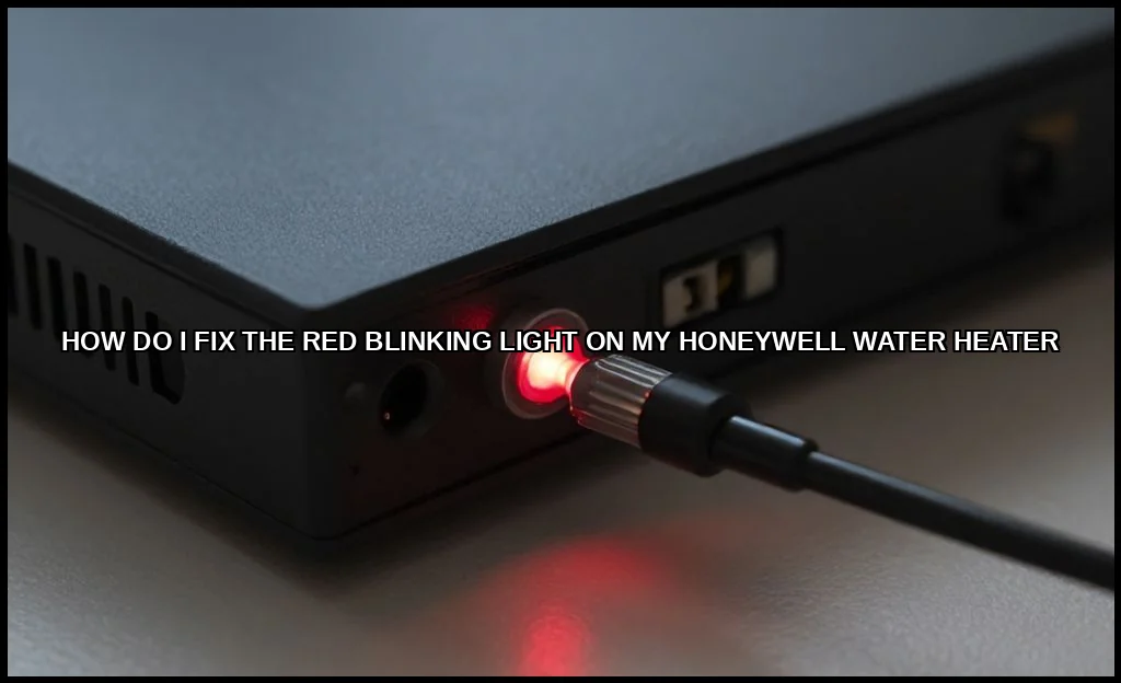 I fix the red blinking light on my honeywell water