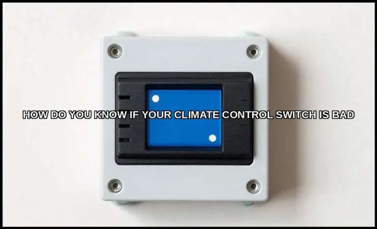 You know if your climate control switch is bad