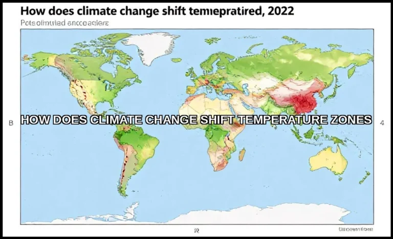 How does climate change shift temperature zones