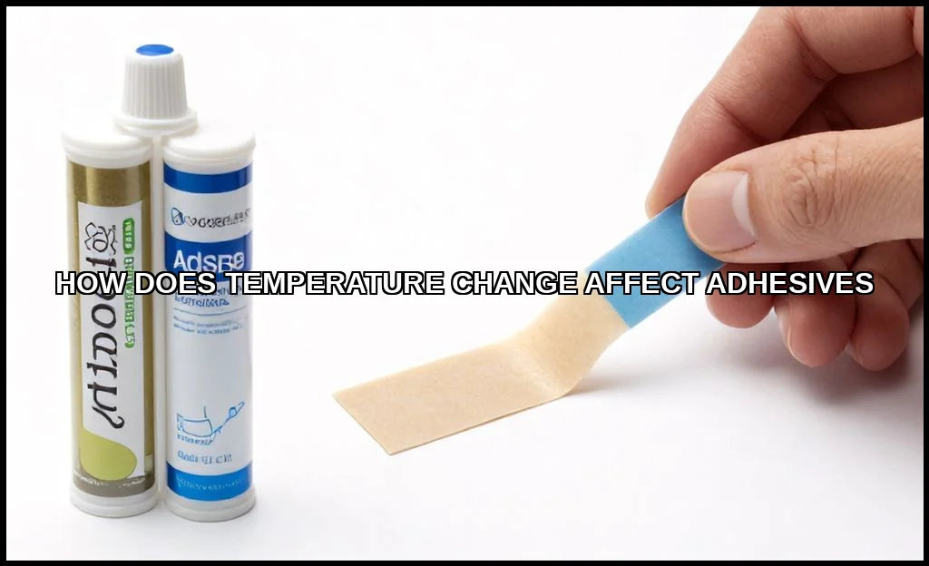 How does temperature change affect adhesives