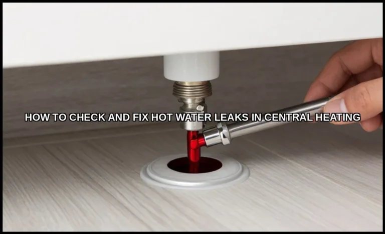 Check and fix hot water leaks in central heating