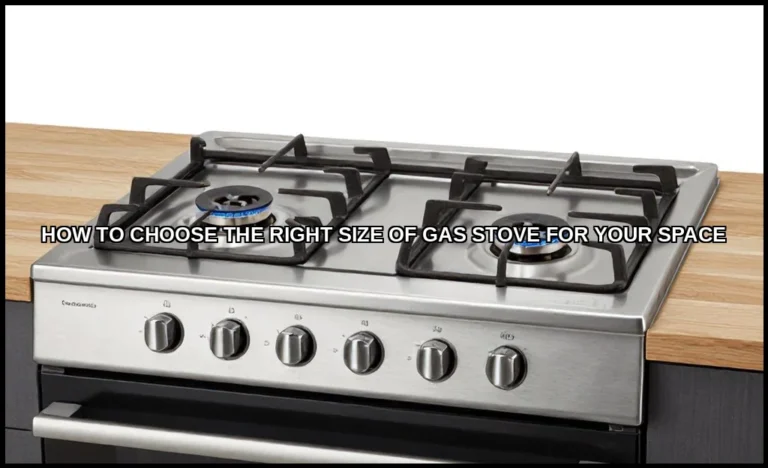Choose the right size of gas stove for your space
