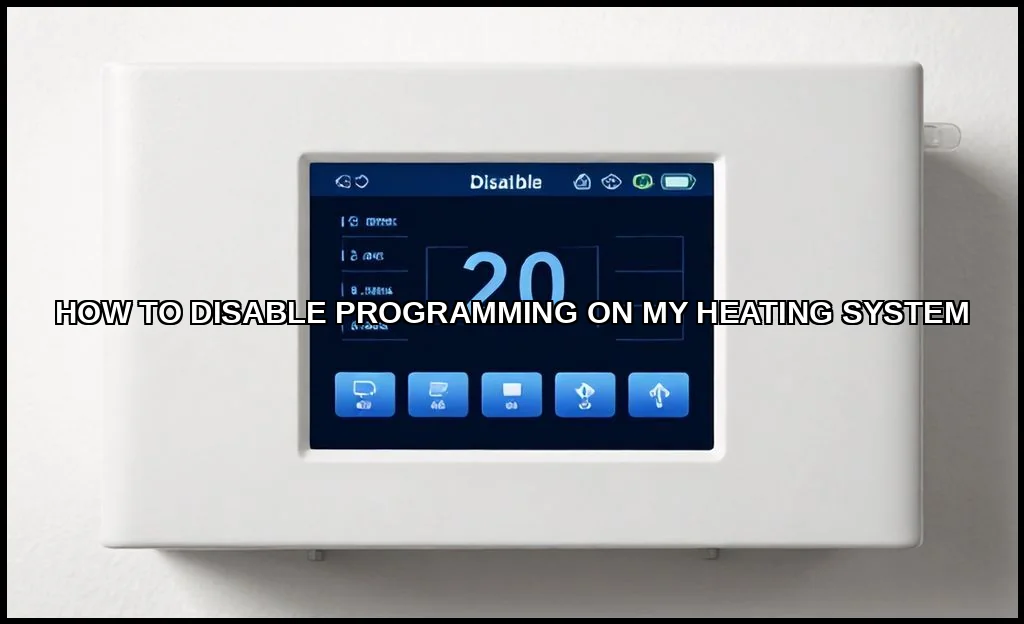 Disable programming on my heating system