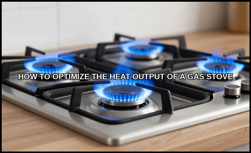 Optimize the heat output of a gas stove