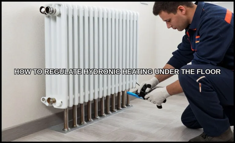 Regulate hydronic heating under the floor