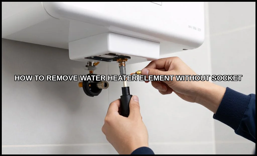 Remove water heater element without socket