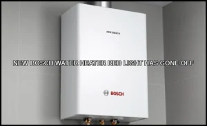 New bosch water heater red light has gone off