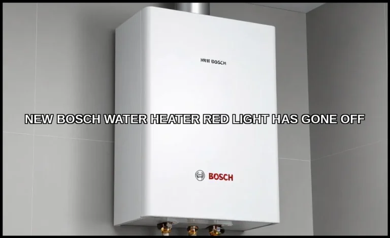 New bosch water heater red light has gone off
