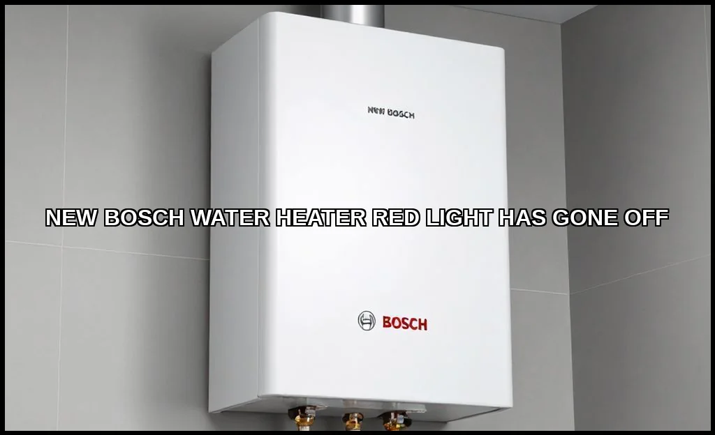 New bosch water heater red light has gone off