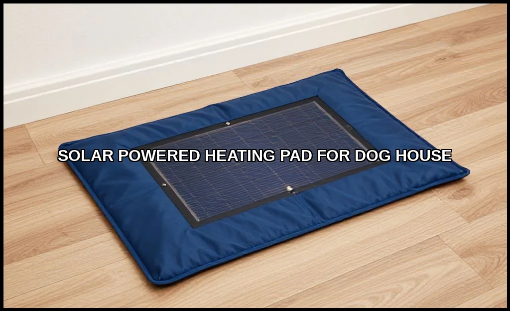 Solar powered heating pad for dog house