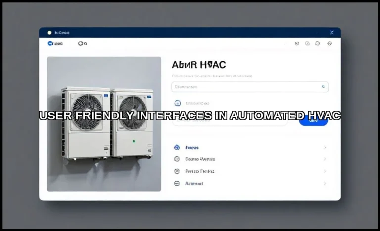 User friendly interfaces in automated hvac