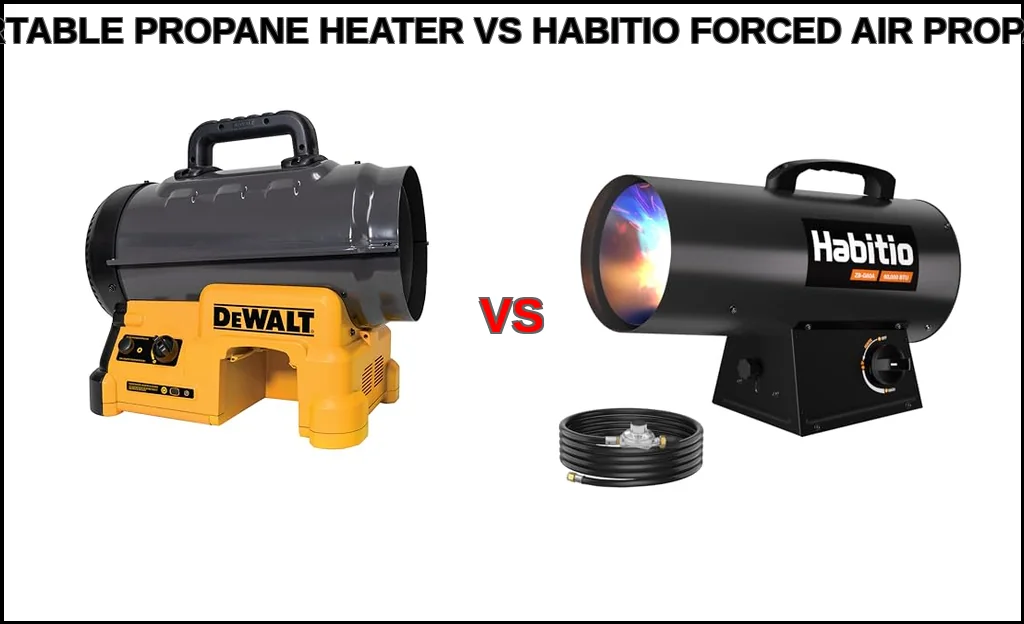 Dewalt portable propane heater vs habitio forced air propane