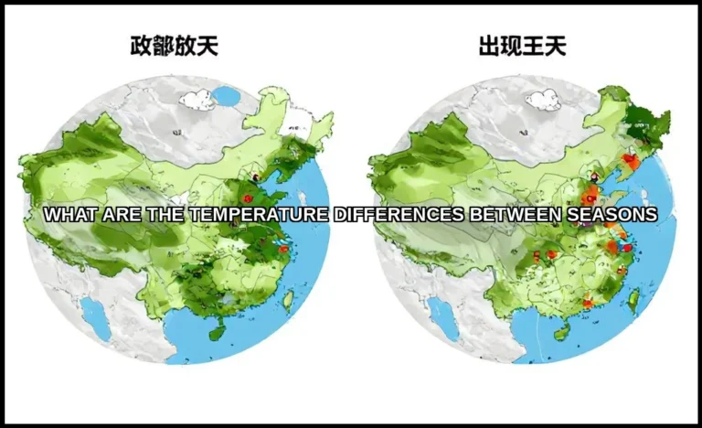 The temperature differences between seasons