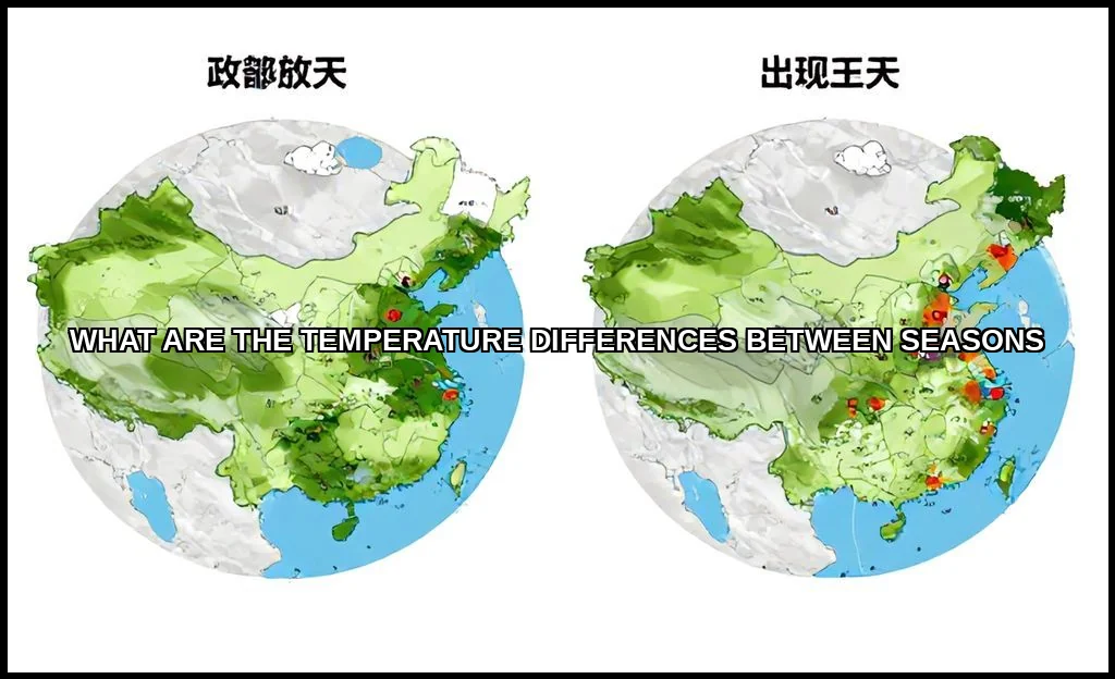 The temperature differences between seasons