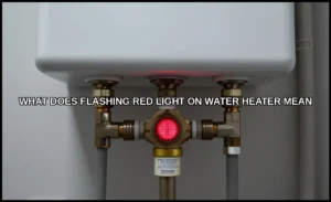 What does flashing red light on water heater mean