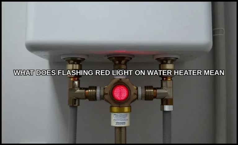 What does flashing red light on water heater mean