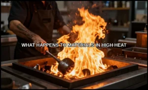 What happens to materials in high heat