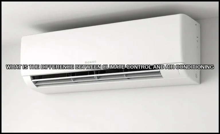 The difference between climate control and air con
