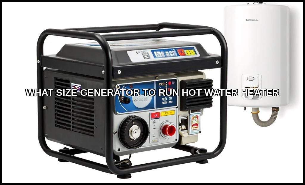 What size generator to run hot water heater