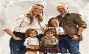 Clean vector illustration of bradford white family