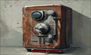 Clean vector illustration of why water heater rust