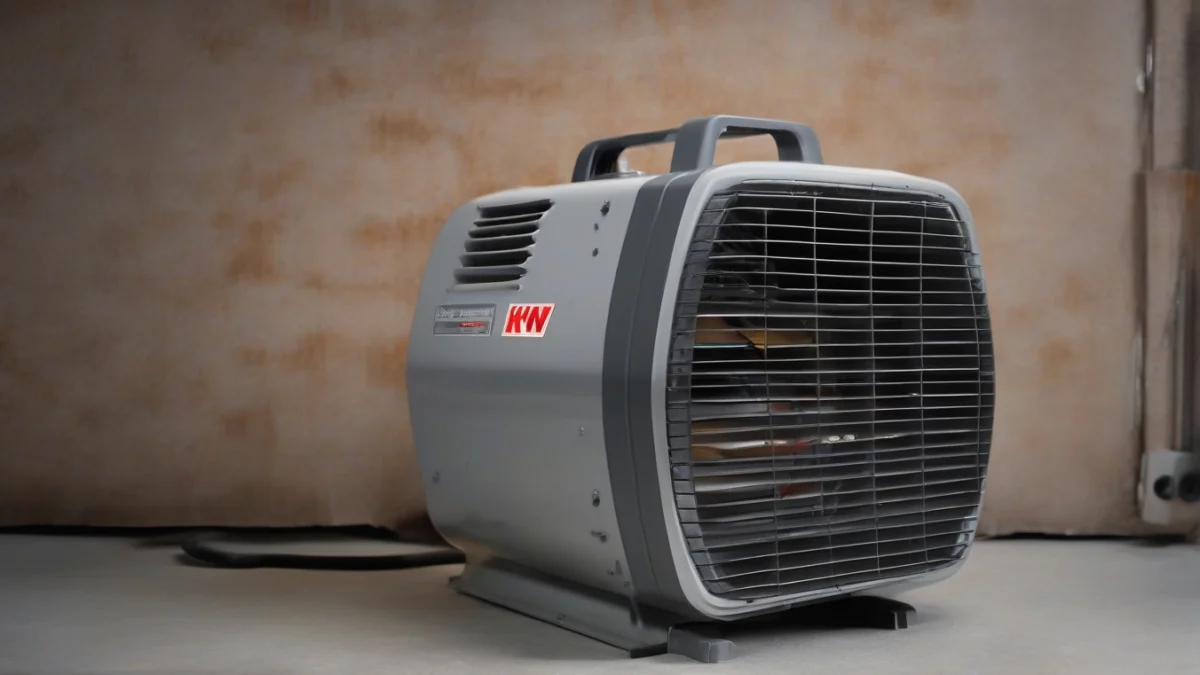 A compact 8 kW diesel heater installed in a garage.
