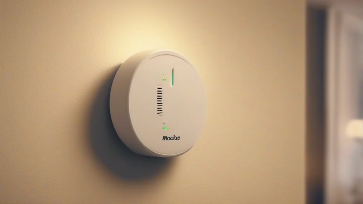 a carbon monoxide detector installed on a wall in a home