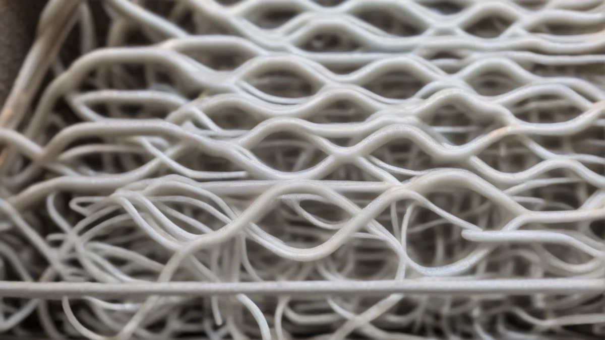 Ice buildup on the coils of a heat pump unit.