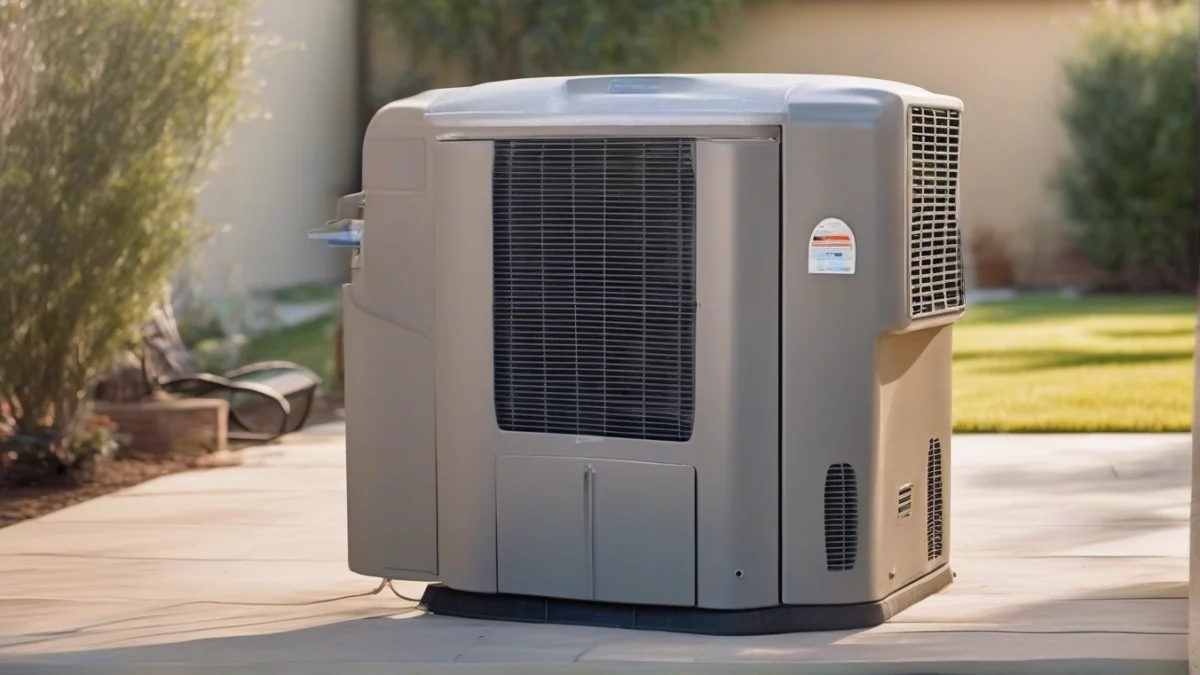 a pool chiller unit installed next to a swimming pool