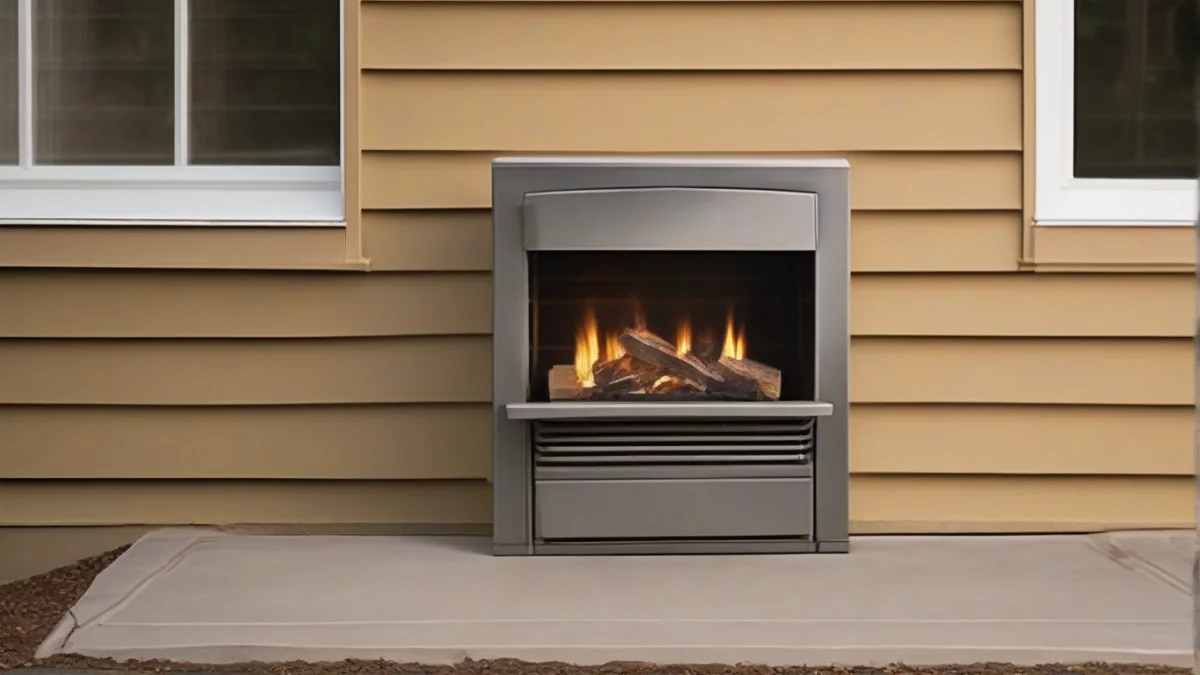 A properly installed venting system for a propane fireplace.