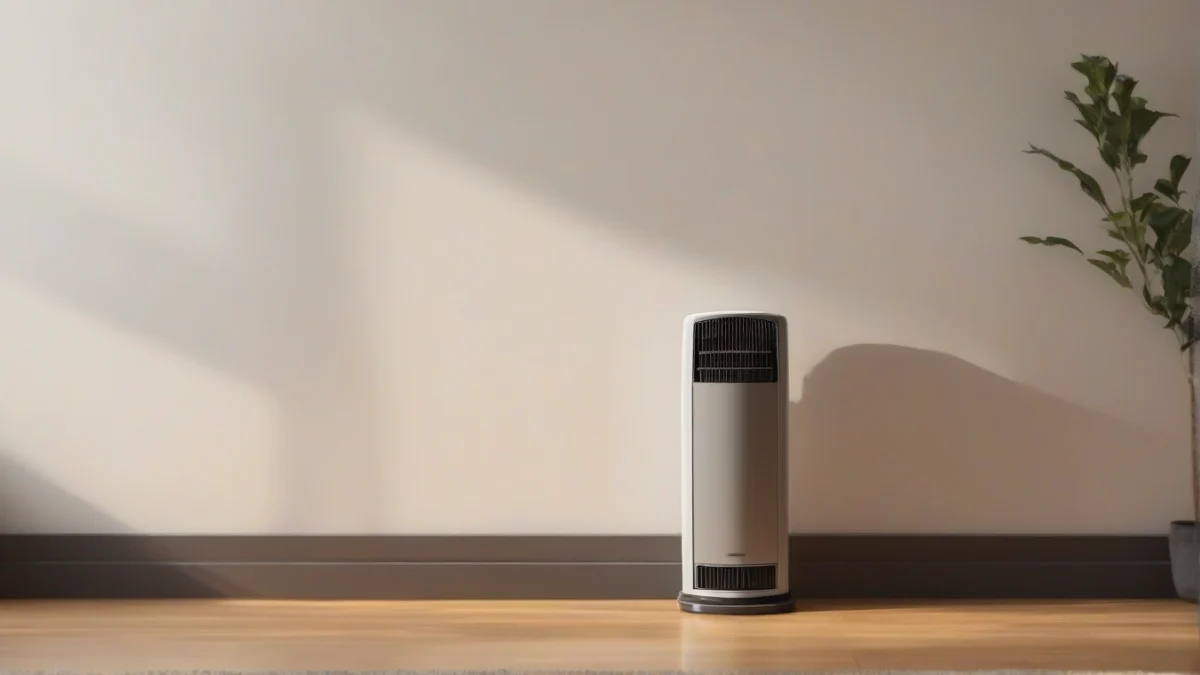 A non-oil radiant heater mounted on the wall