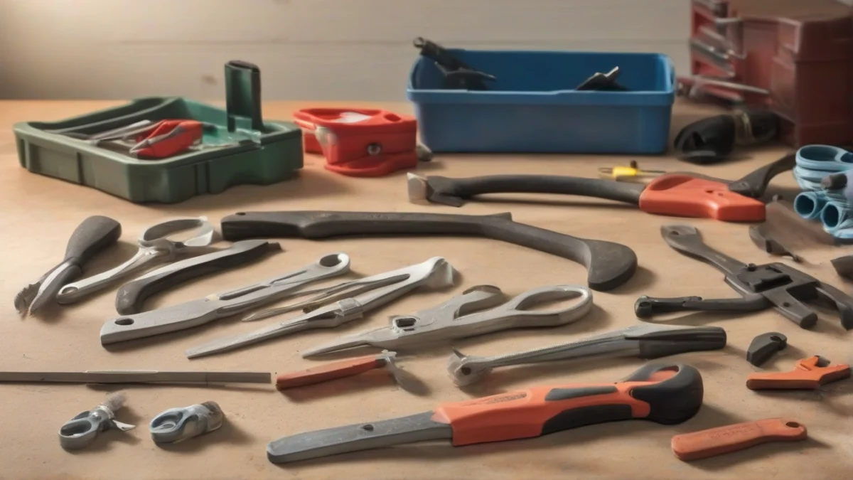 A collection of tools for installing a tankless water heater.