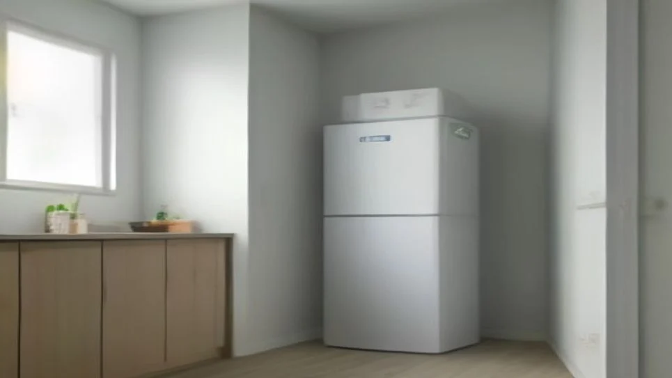 A sleek tankless water heater mounted on the wall
