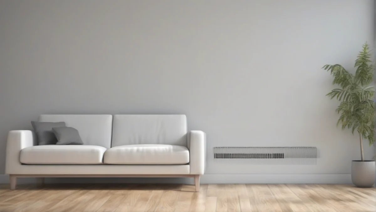 a modern ventless wall heater installed on a wall