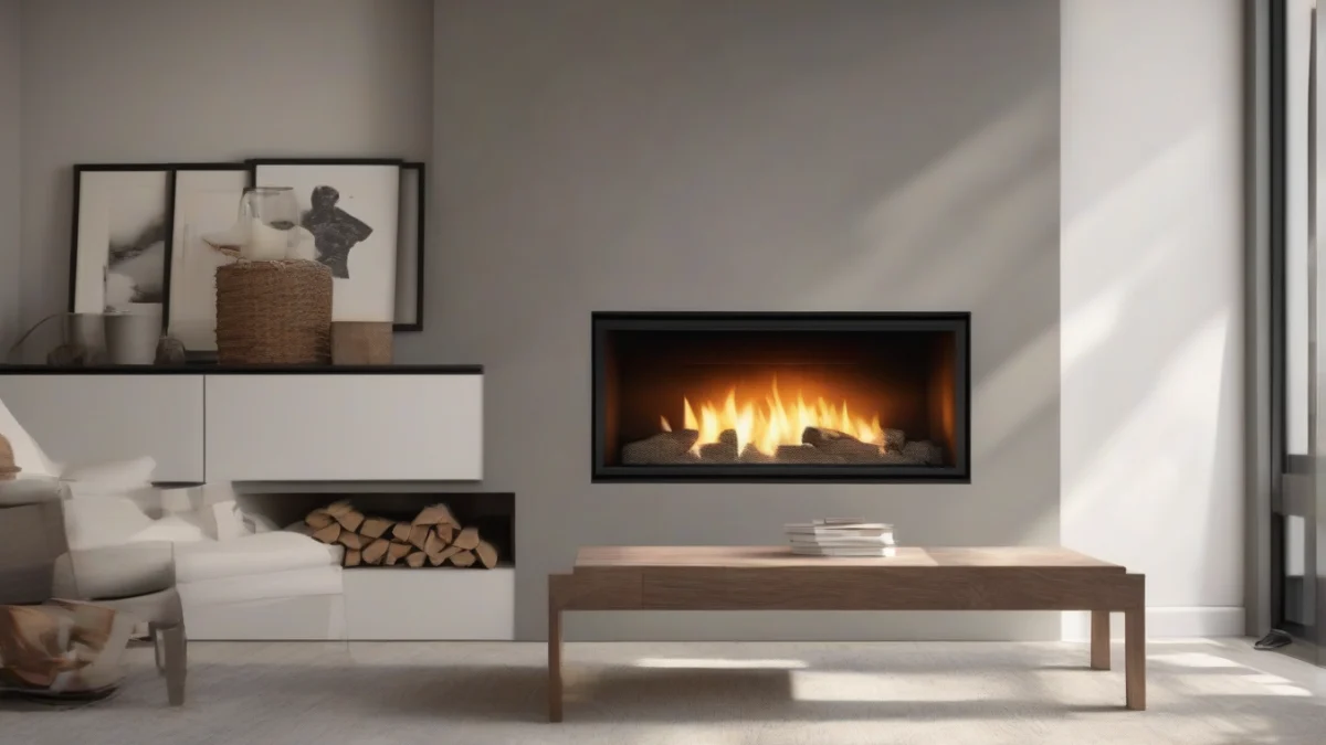a stylish direct-vent gas fireplace installed in a home