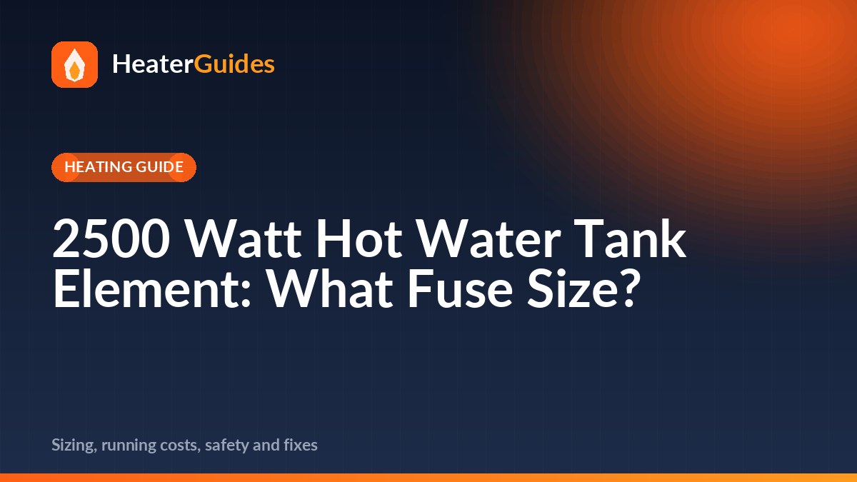 2500 Watt Hot Water Tank Element: What Fuse Size?