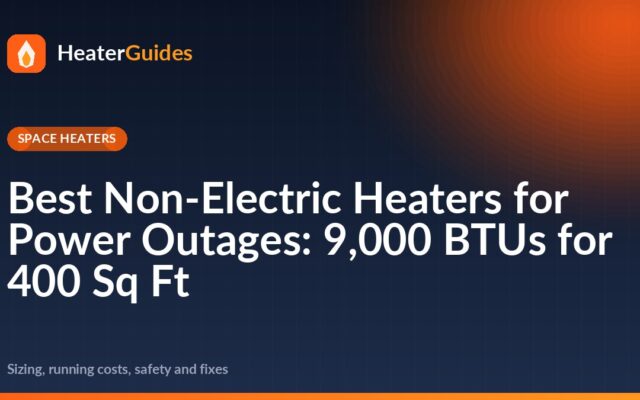 Best Non-Electric Heaters for Power Outages: 9,000 BTUs for 400 Sq Ft
